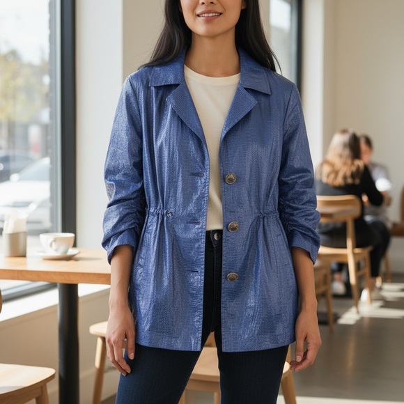Christopher & Banks Jackets & Blazers - Christopher & Banks Shimmering Blue Blazer HP